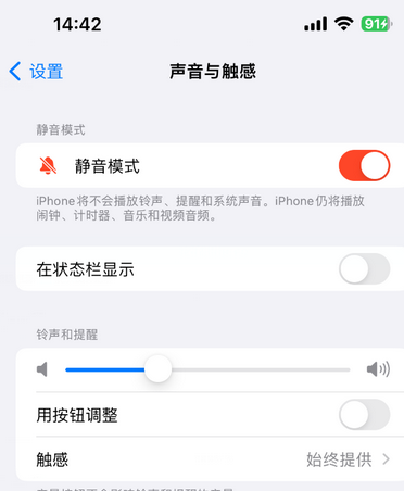 青羊苹果15Pro维修网点分享iPhone15Pro系列机型中隐藏静音图标 